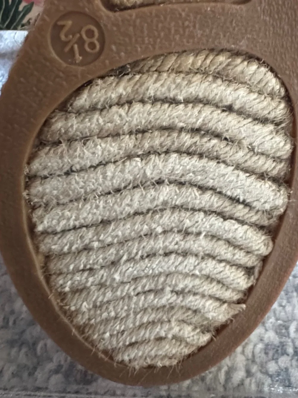 J Crew tan espadrille size 8 1/2 worn once
